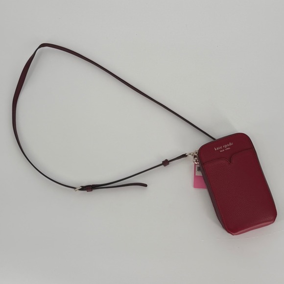 Kate Spade New York Burgundy Red Leather Crossbody Bag Streetwear Chic 93-16